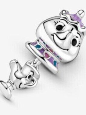 Pandora Disney Beauty and the Beast Mrs. Potts and Chip Dangle Charm